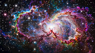 梦幻彩色宇宙星空星云
