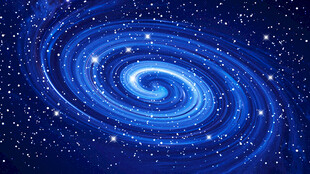 蓝色旋涡宇宙星空背景墙