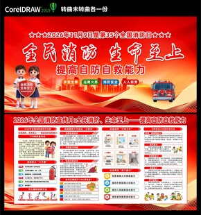 消防月 展板