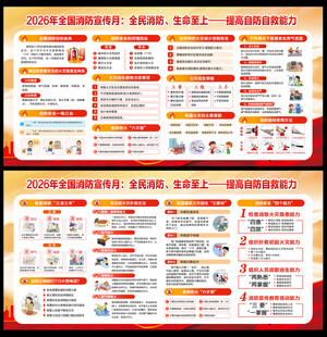 2026年全国消防宣传月展板