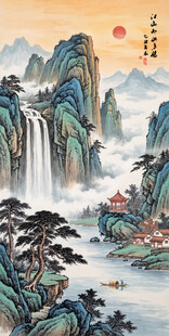 迎客松壁画